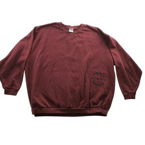 Gymshark Mens Sweatshirt XXL Lifting Club Fleece Pullover Burgundy Activewear